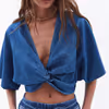Crop Denim Blouse OX-DARIAN03