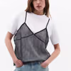 Lace-Detail Oversized T-Shirt OX-PAMDANMIX