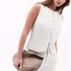 Linen Blended Buttoned Vest OX-TEKVESTYAK