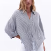 Linen Blend Oversized Shirt OX-KEVGOMCIZ