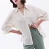 Linen Blend Oversized Shirt OX-KEMNEWGOM1