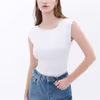 Cotton Blended Boat Neck Tshirt OX-KASNECKKOL