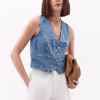 V-Neck Denim Vest OX-NICOLE03